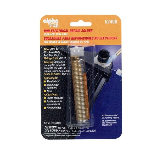 Alpha Assembly Solutions .90Oz.062Nonelec Solder AM52406 Zoro